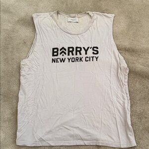 Barry's New York City Sleeveless Muscle Grey Tank Top